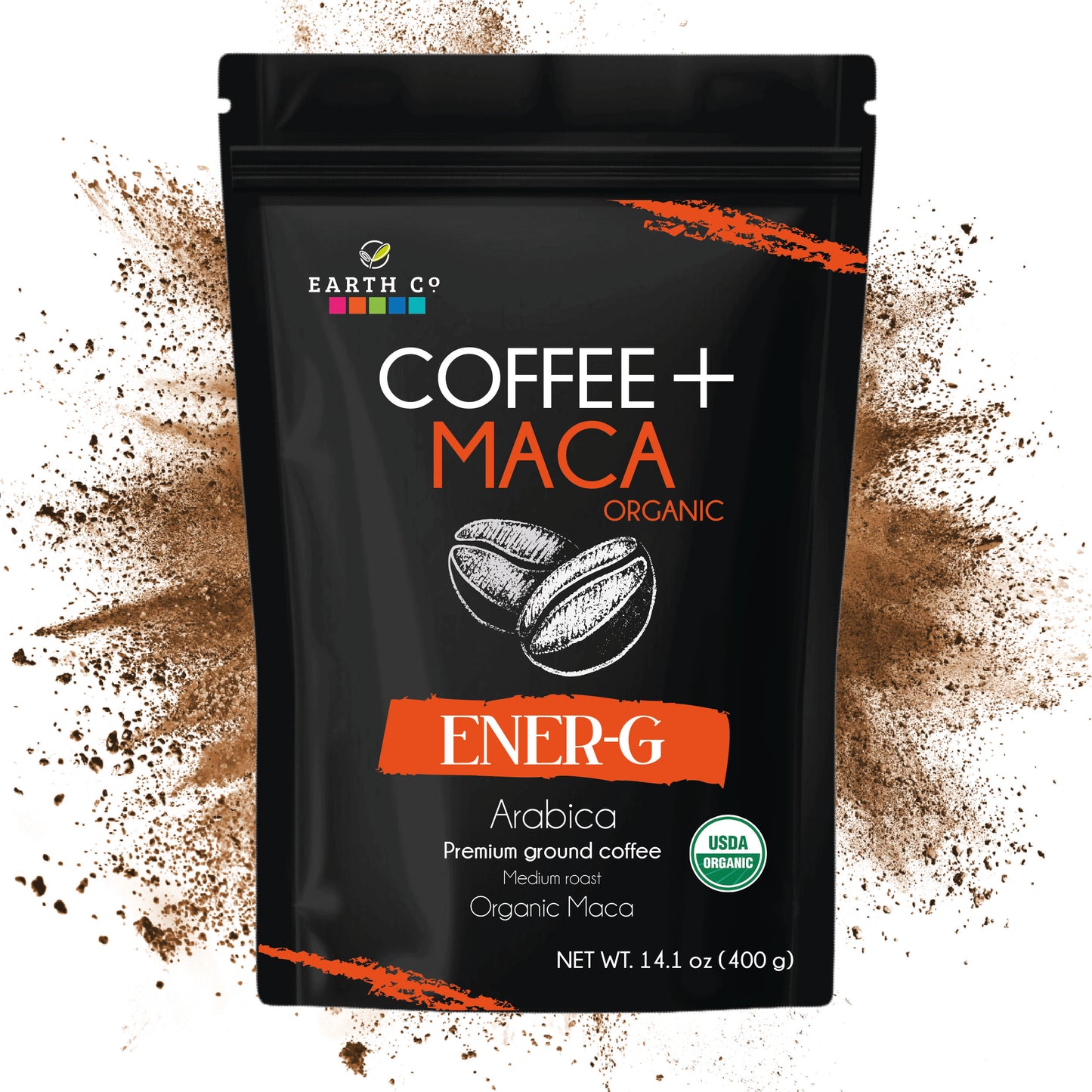 Energy: Coffee + Maca / Ground Coffee (Cost / Oz $2.33) USDA ORGANIC