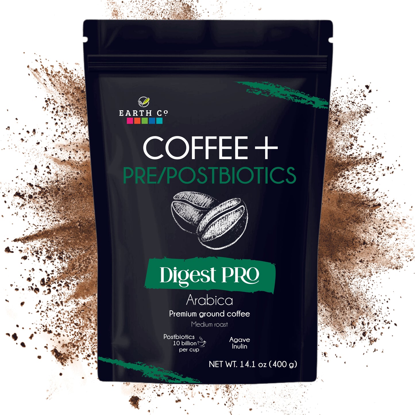 Digest Pro: Coffee + Prebiotics and Postbiotics / Ground Coffee (Cost / Oz $2.05)