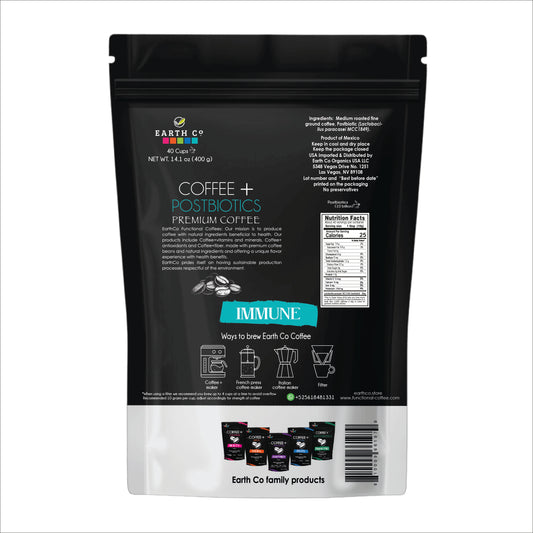 Immune: Coffee + Postbiotics / Ground Coffee (Cost / Oz $2.05)