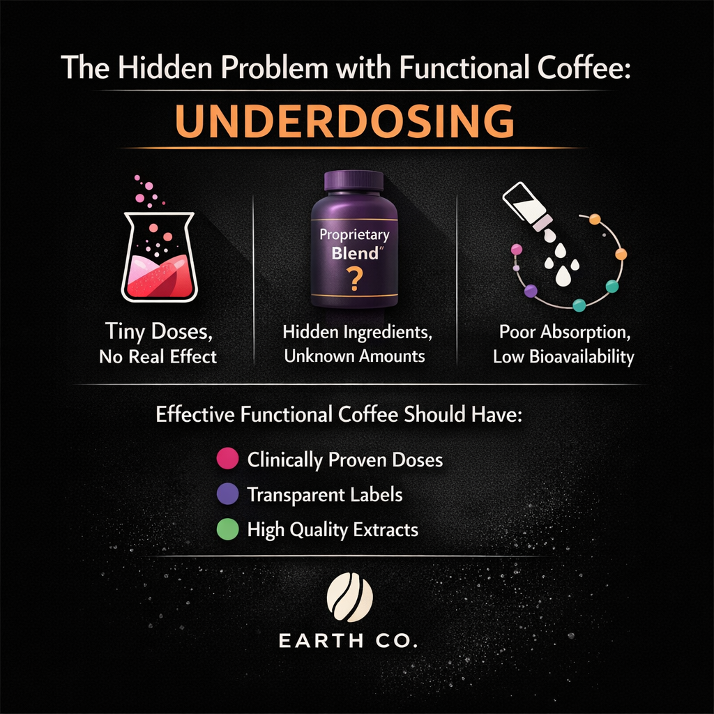 functional coffee label transparency dosing guide