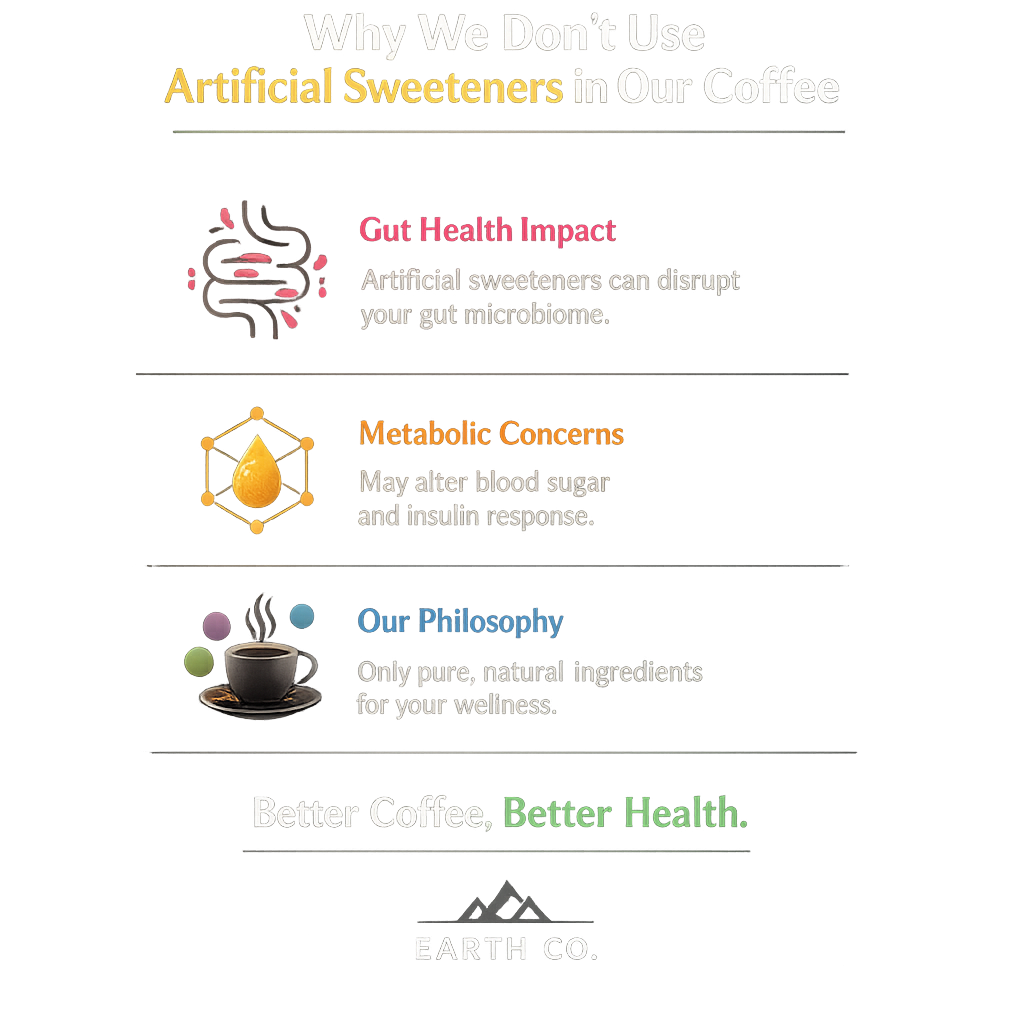 Why Earth Co doesn't use artificial sweeteners even though it could and the coffee still tastes great