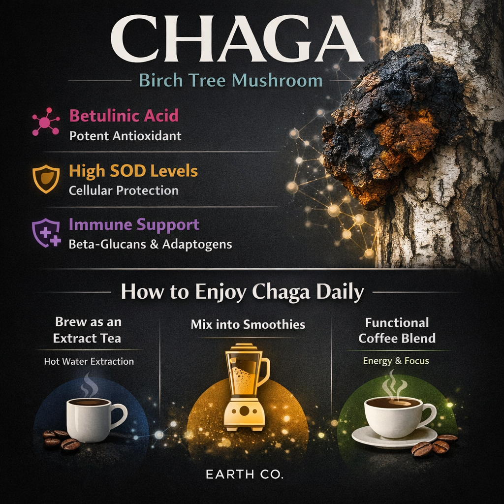 chaga mushroom birch tree antioxidants guide
