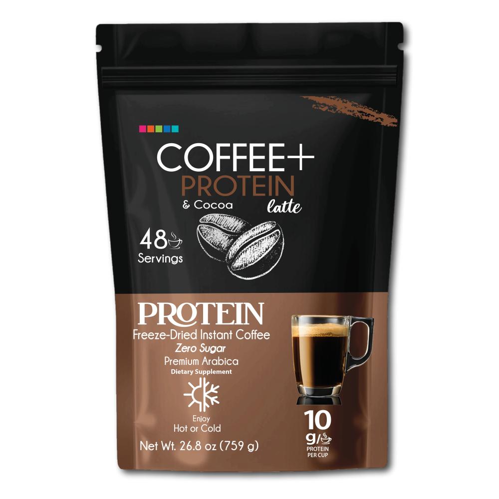 Coffee + Protein and Cacao / Freeze dried Coffee 48 coffee cup / 1.6 lb